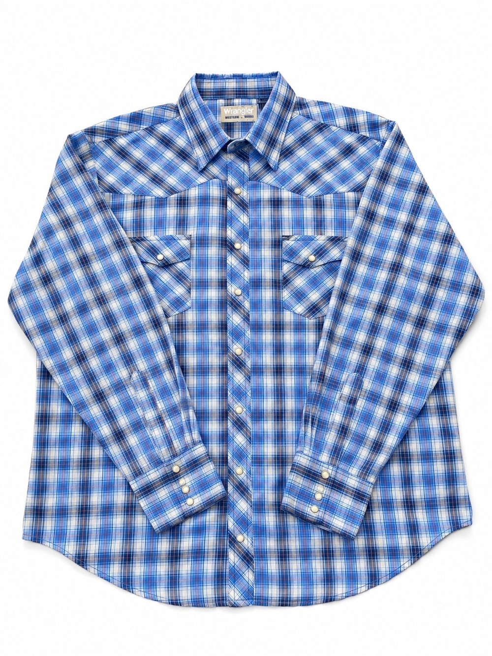 Wrangler Blue Plaid button up